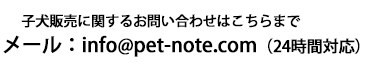 ペットノート（東京店）ブリーダー直販の子犬販売専門ペットショップ　メール：info@pet-note.com